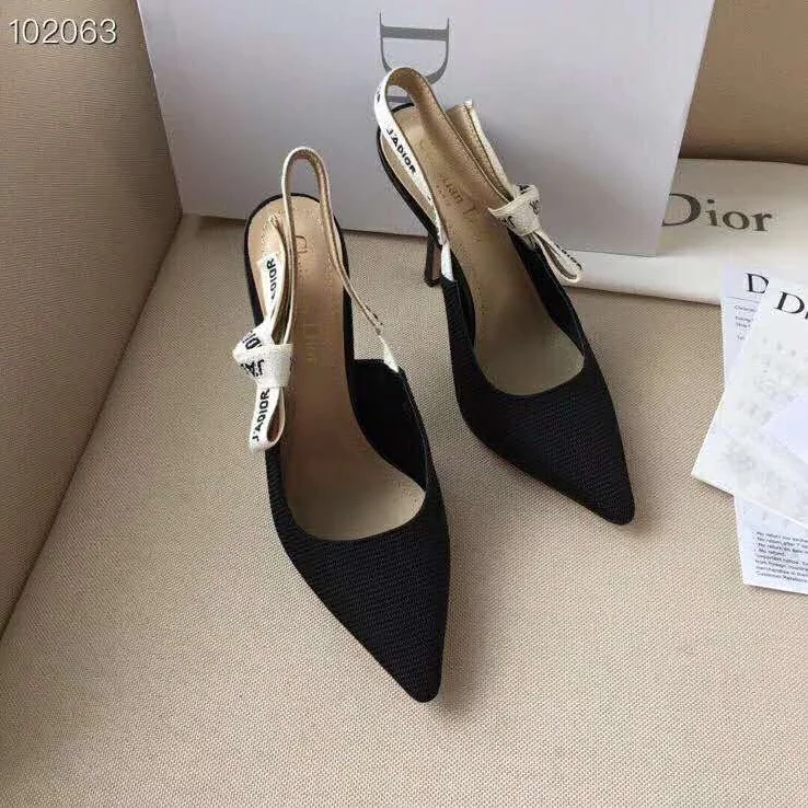 Dior J'adior Pump in Technical Canvas in 10cm Heel for Women in Black Dior J'adior Pump in Technical Canvas in 10cm Heel for Women in Black