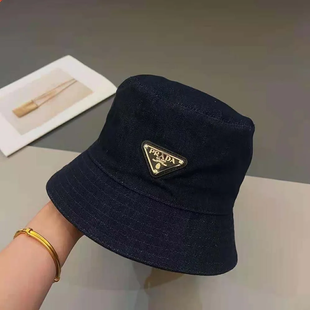 Prada Denim Bucket Hat for Women in Navy Prada Denim Bucket Hat for Women in Navy