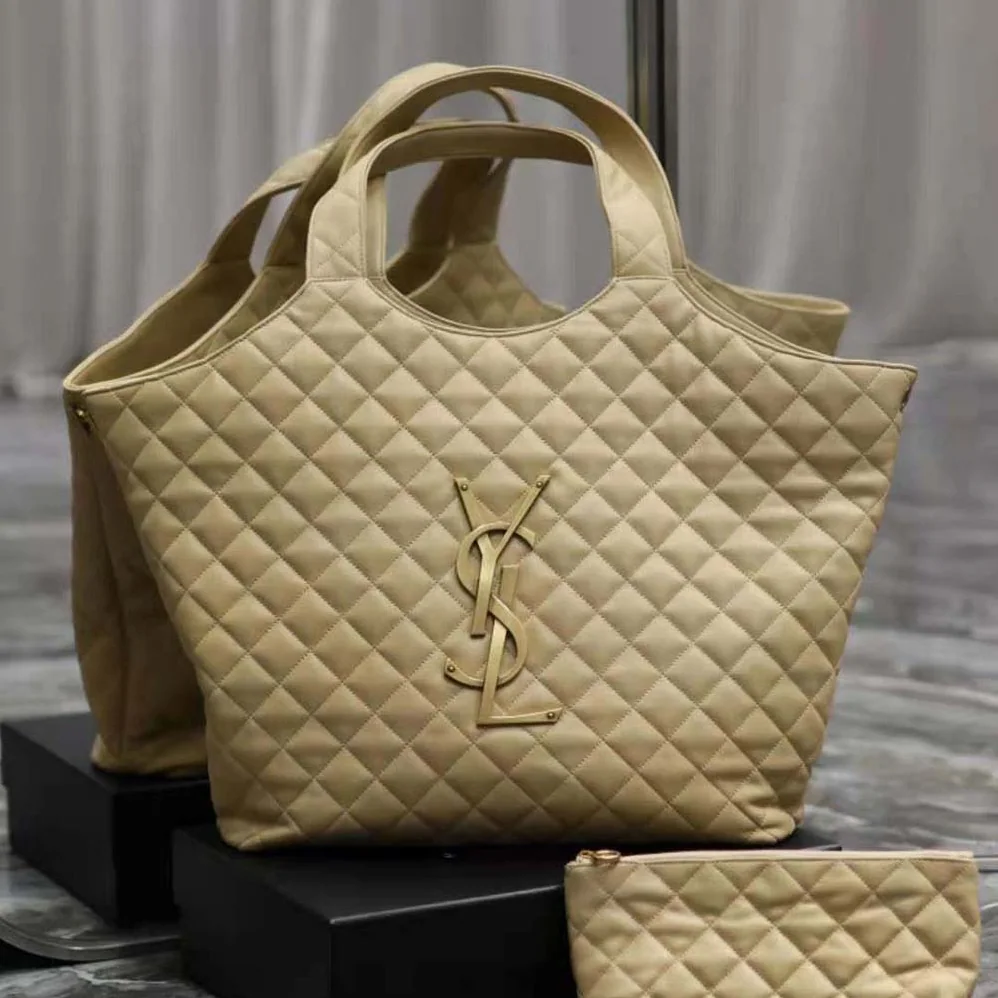 Saint Laurent YSL Icare Maxi Shopping Bag in Quilted Nubuck Suede for Women Saint Laurent YSL Icare Maxi Shopping Bag in Quilted Nubuck Suede for Women