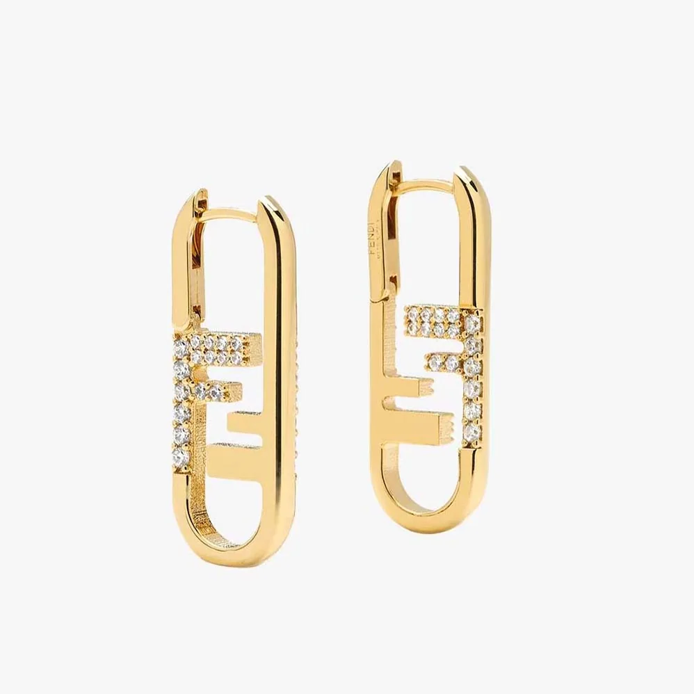 Fendi O'Lock Earrings Gold for Women in colored