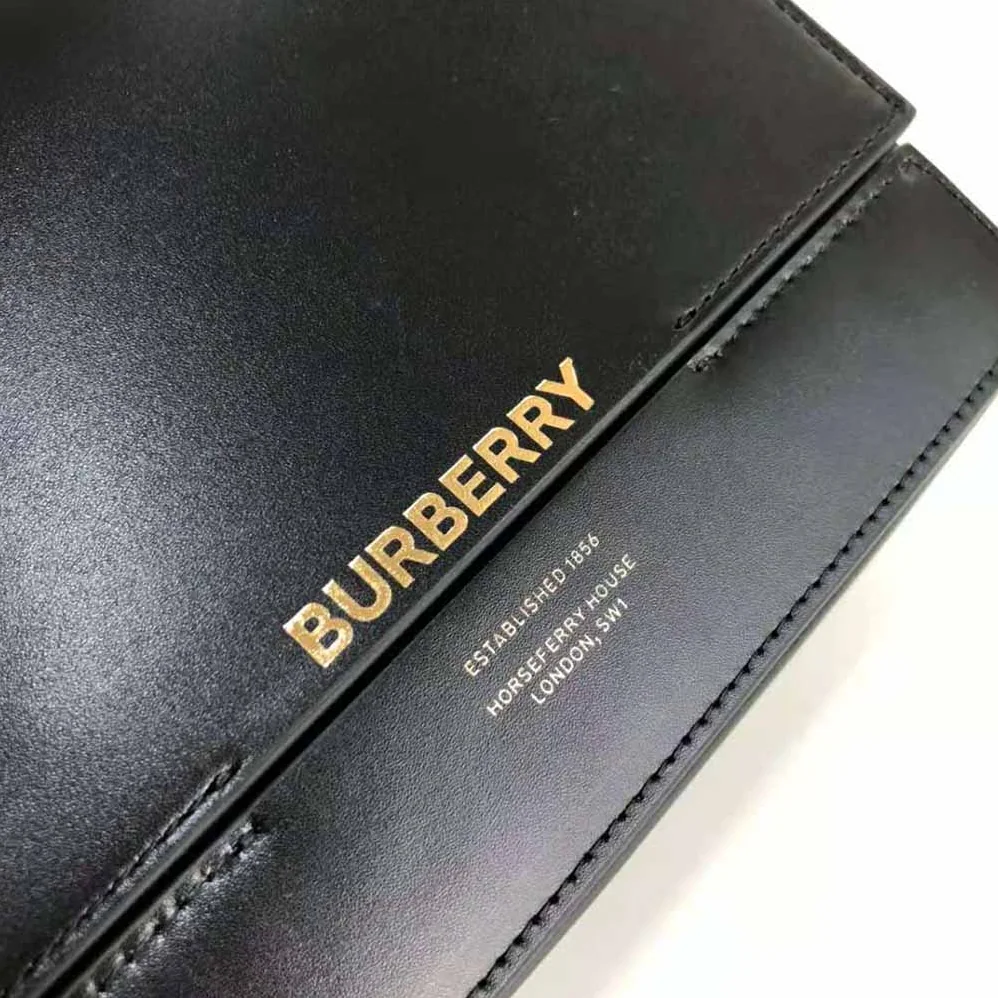 Burberry Small Two-tone Leather Grace Bag for Women in Black