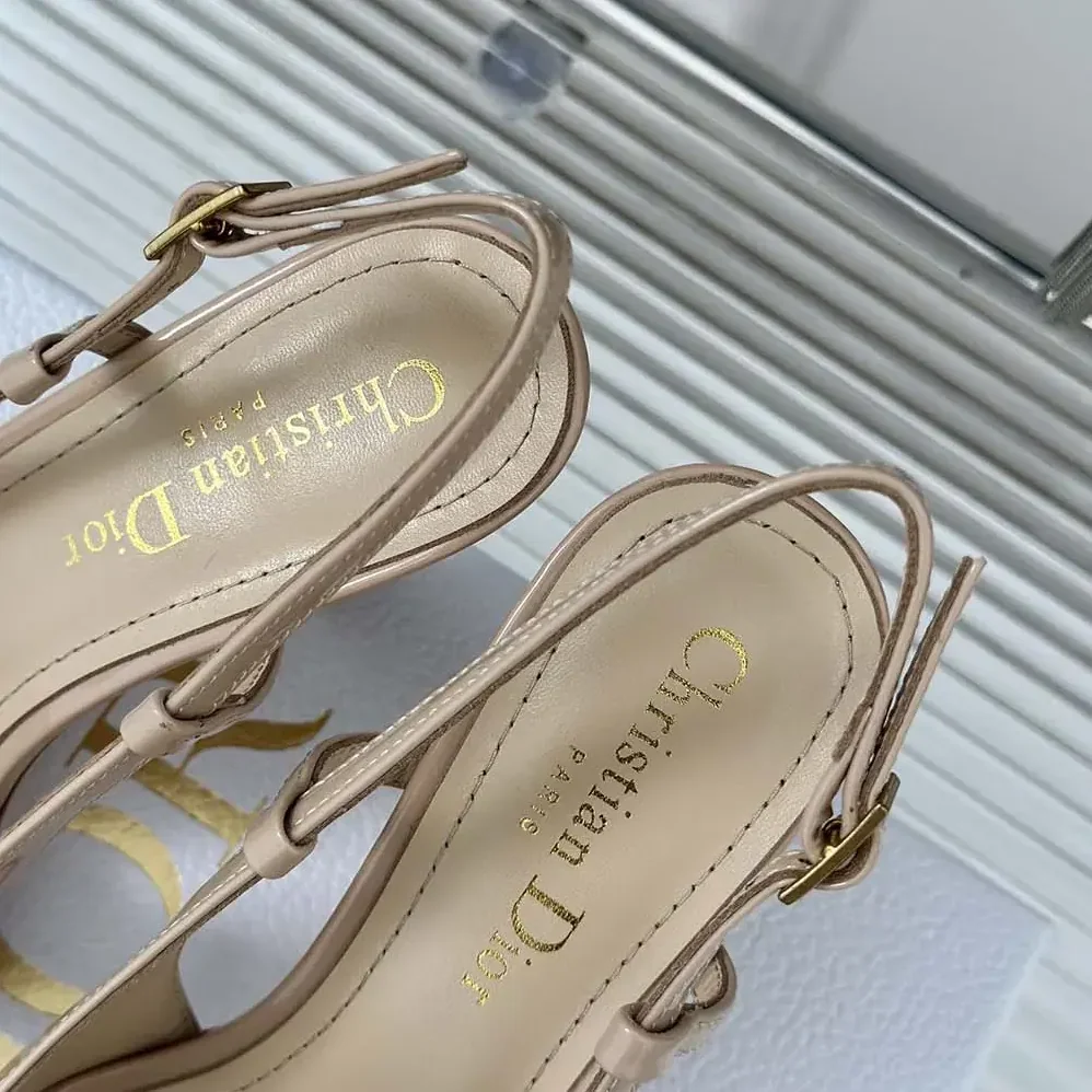 Dior Tribales Slingback Pump Nude Patent Calfskin for Women