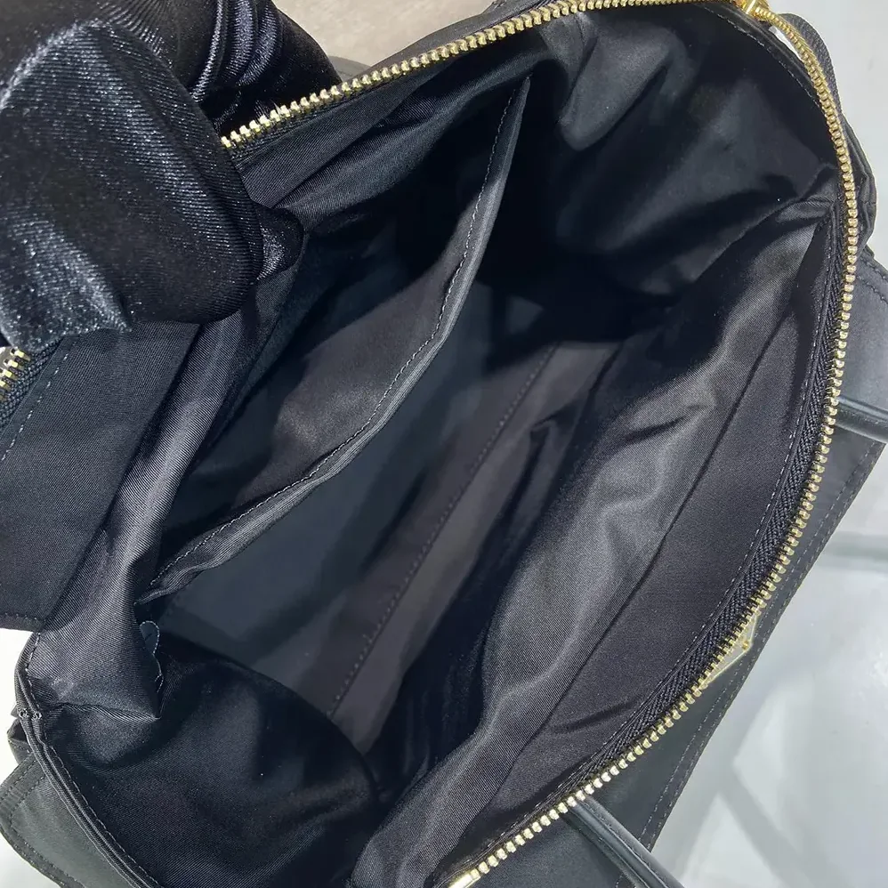 Prada Explore Medium Re-Nylon And Leather Tote Bag for Women in Black