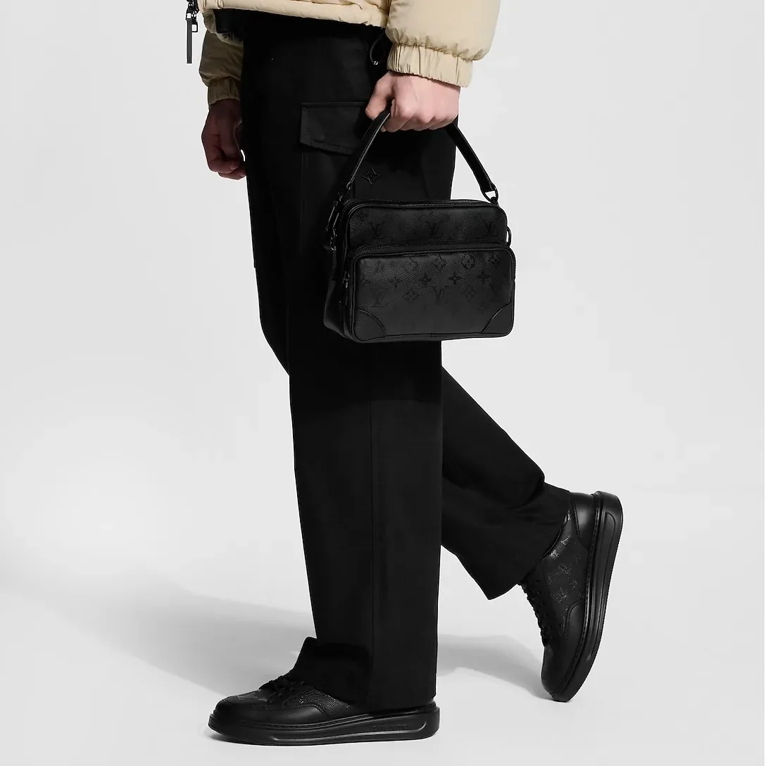 Louis Vuitton Nil Crossbody Bag / Black Monogram Midnight Black Hardware