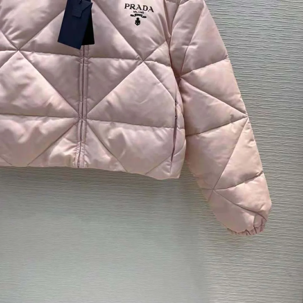 Prada Re-Nylon Gabardine Cropped Down Jacket for Women