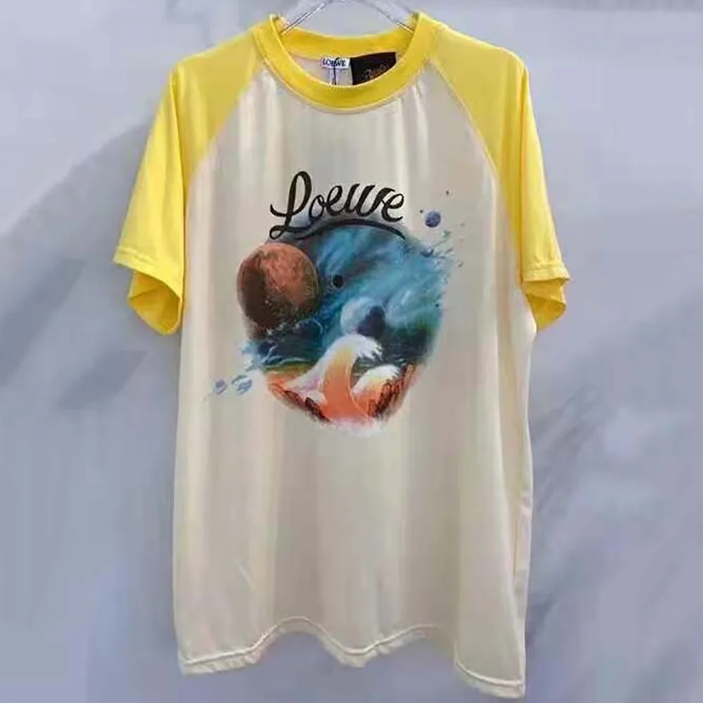 Loewe Cropped landscape T-shirt in Cotton for Women in Yellow