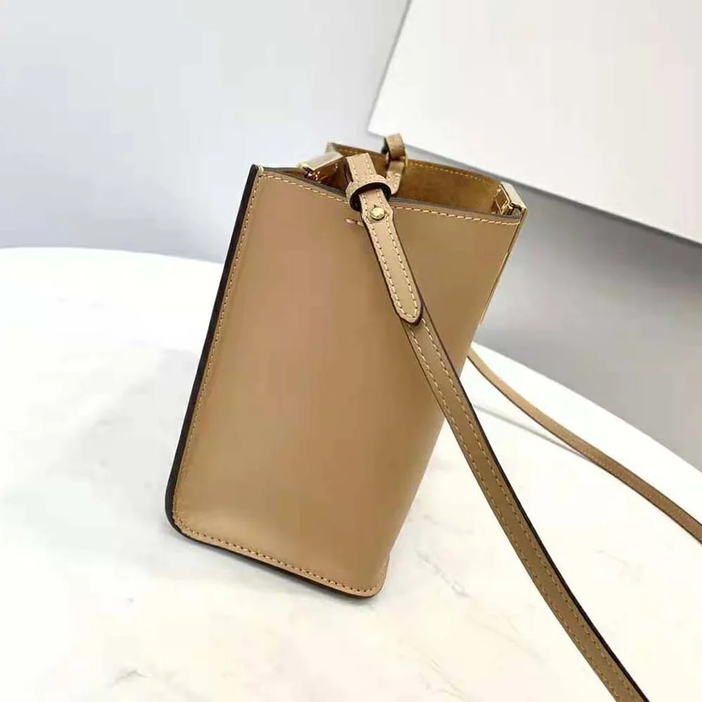 Fendi Way Small Made of Camellia-Colored Leather Bag for Women in Brown Fendi Way Small Made of Camellia-Colored Leather Bag for Women in Brown