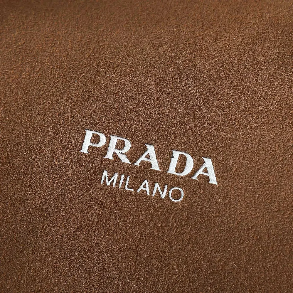 Prada Small Suede Duffle Bag for Unisex in Coffee