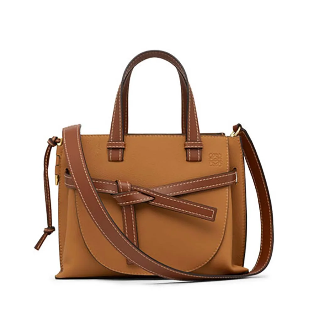 Loewe Gate Top Handle Small Bag for Women in Brown