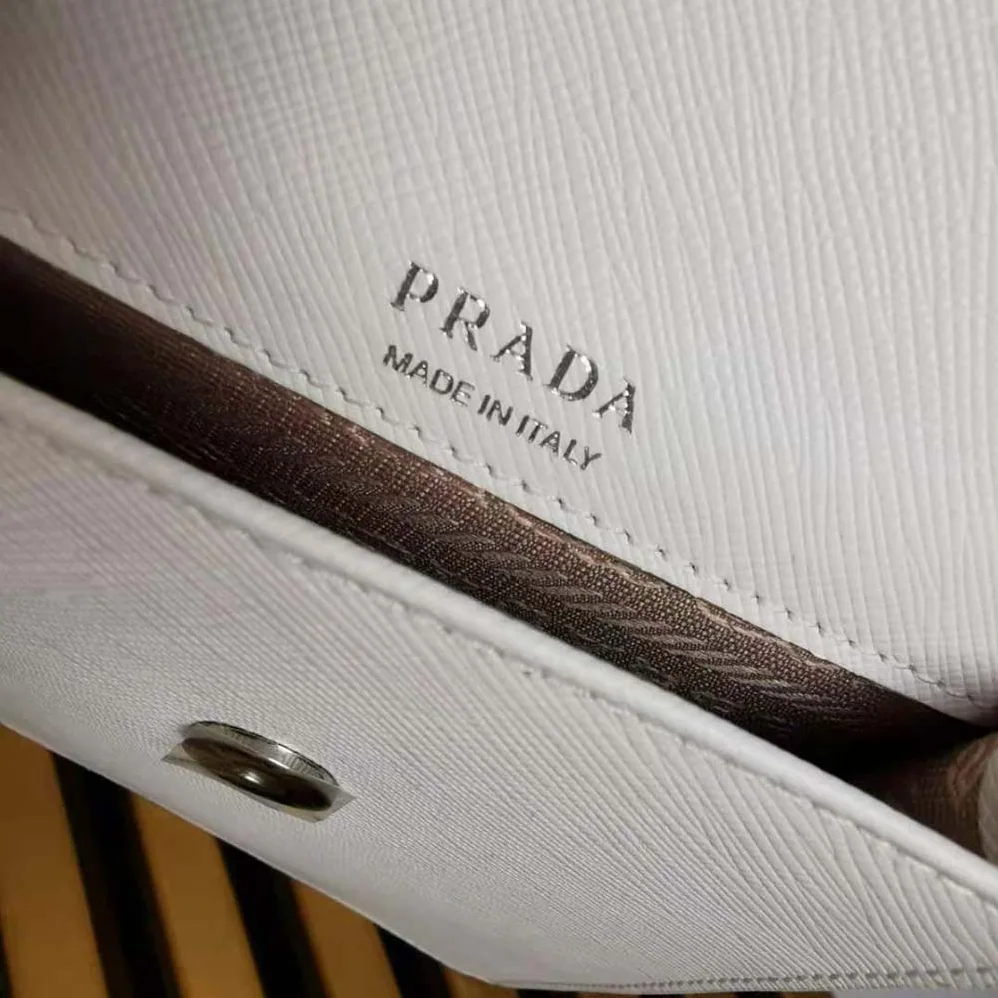 Prada Saffiano Leather Smartphone Case for Men in White Prada Saffiano Leather Smartphone Case for Men in White