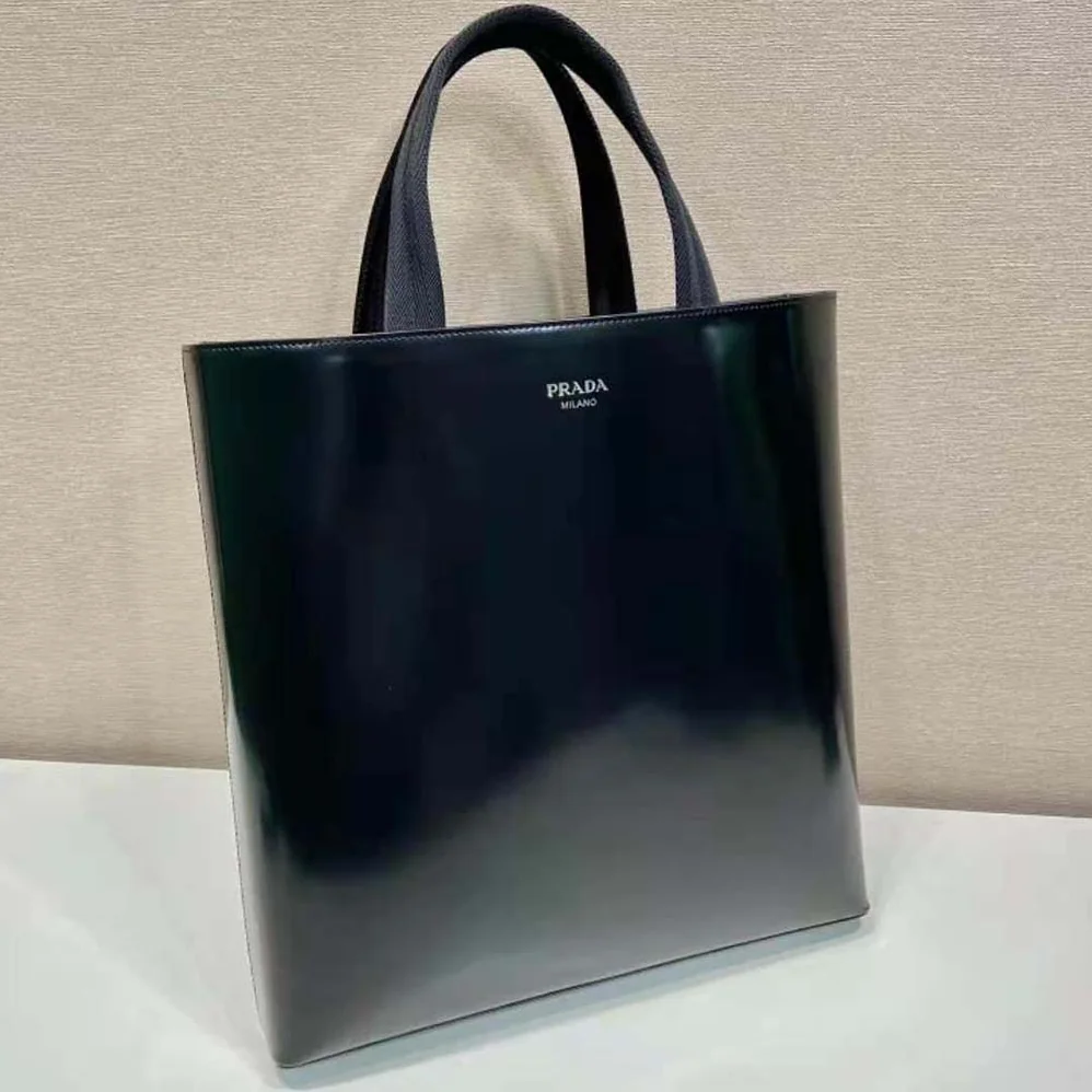 Prada Brushed Leather Tote with Water Bottle for Men Prada Brushed Leather Tote with Water Bottle for Men
