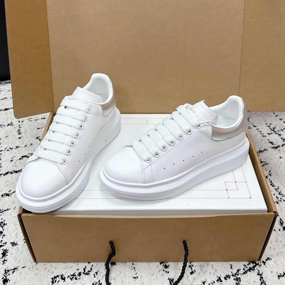 Alexander Mcqueen Oversized Sneaker in White for Unisex in Silver