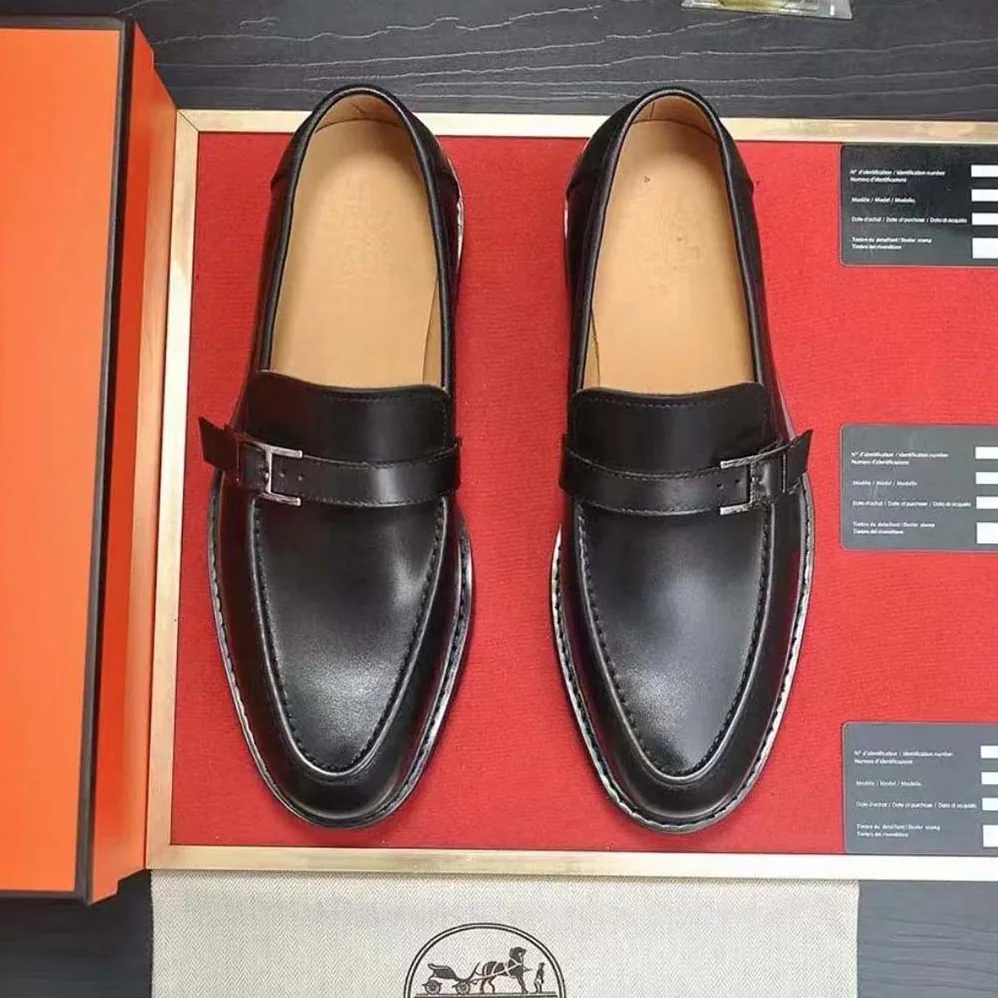 Hermes Happen Derby Shoe for Men in Black Hermes Happen Derby Shoe for Men in Black