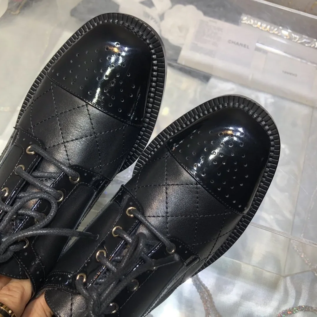 Chanel Laced Shoes Black for Women Chanel Laced Shoes Black for Women