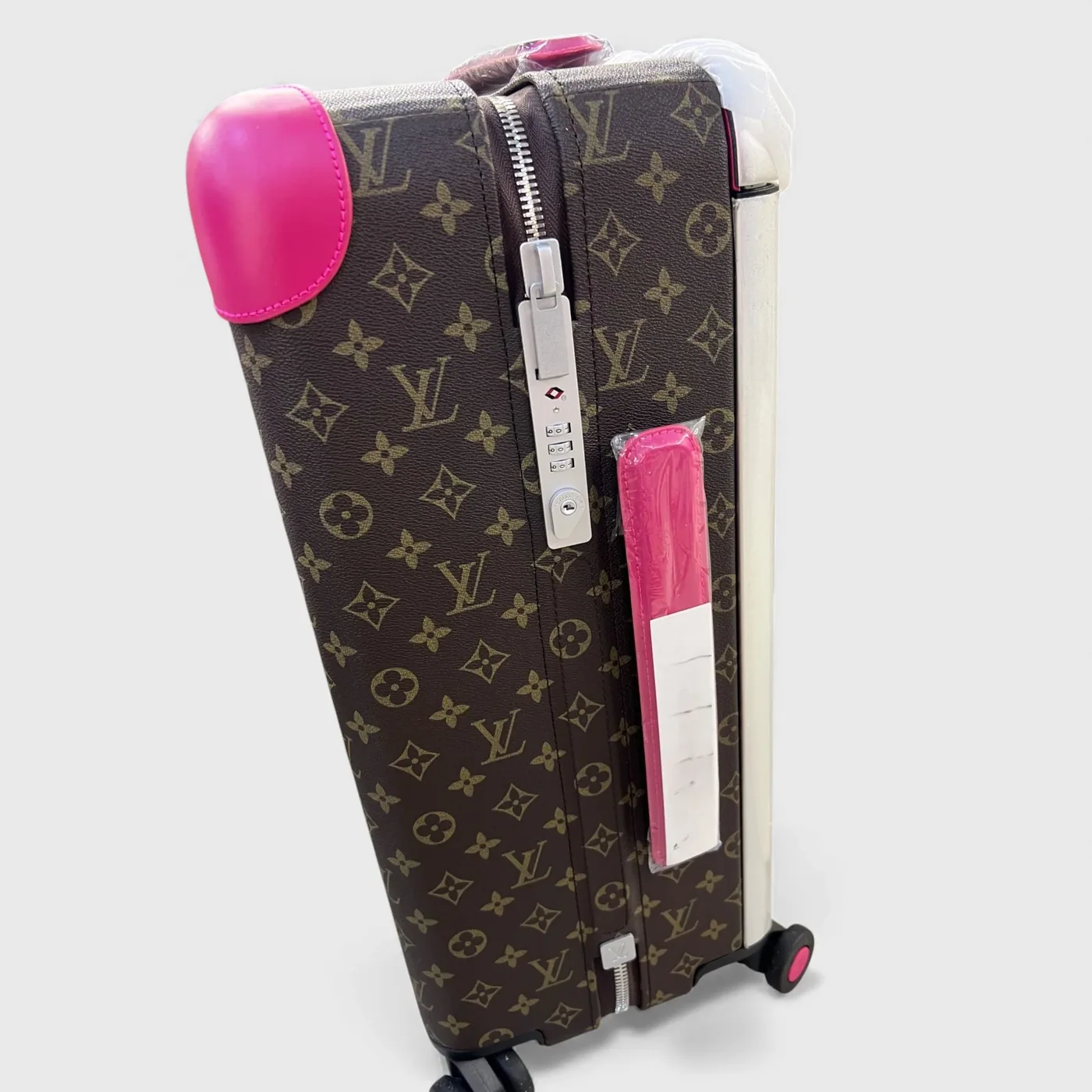 Louis Vuitton Horizon 55 Suitcase in Brown/ Pink Silver Hardware Louis Vuitton Horizon 55 Suitcase in Brown/ Pink Silver Hardware