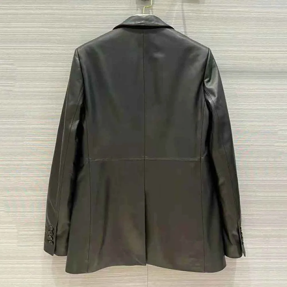 Celine Tournon Jacket in Lambskin Leather for Women in Black
