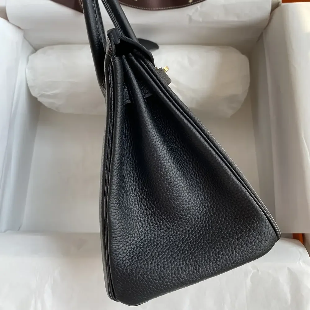 Hermes Birkin 30 Bag in Epsom Leather with Gold Hardware in Black/Gold