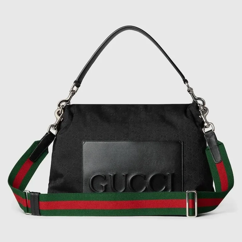 Gucci Medium GG Crossbody Bag With Web Black / Gucci Medium GG Crossbody Bag With Web Black /