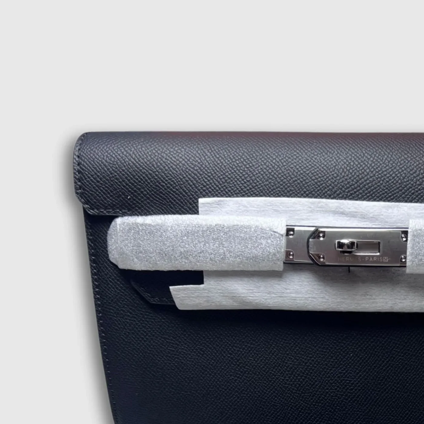 Hermes Garden Kelly Depeches 25 Pouch Silver Hardware Black - / Hermes Garden Kelly Depeches 25 Pouch Silver Hardware Black - /