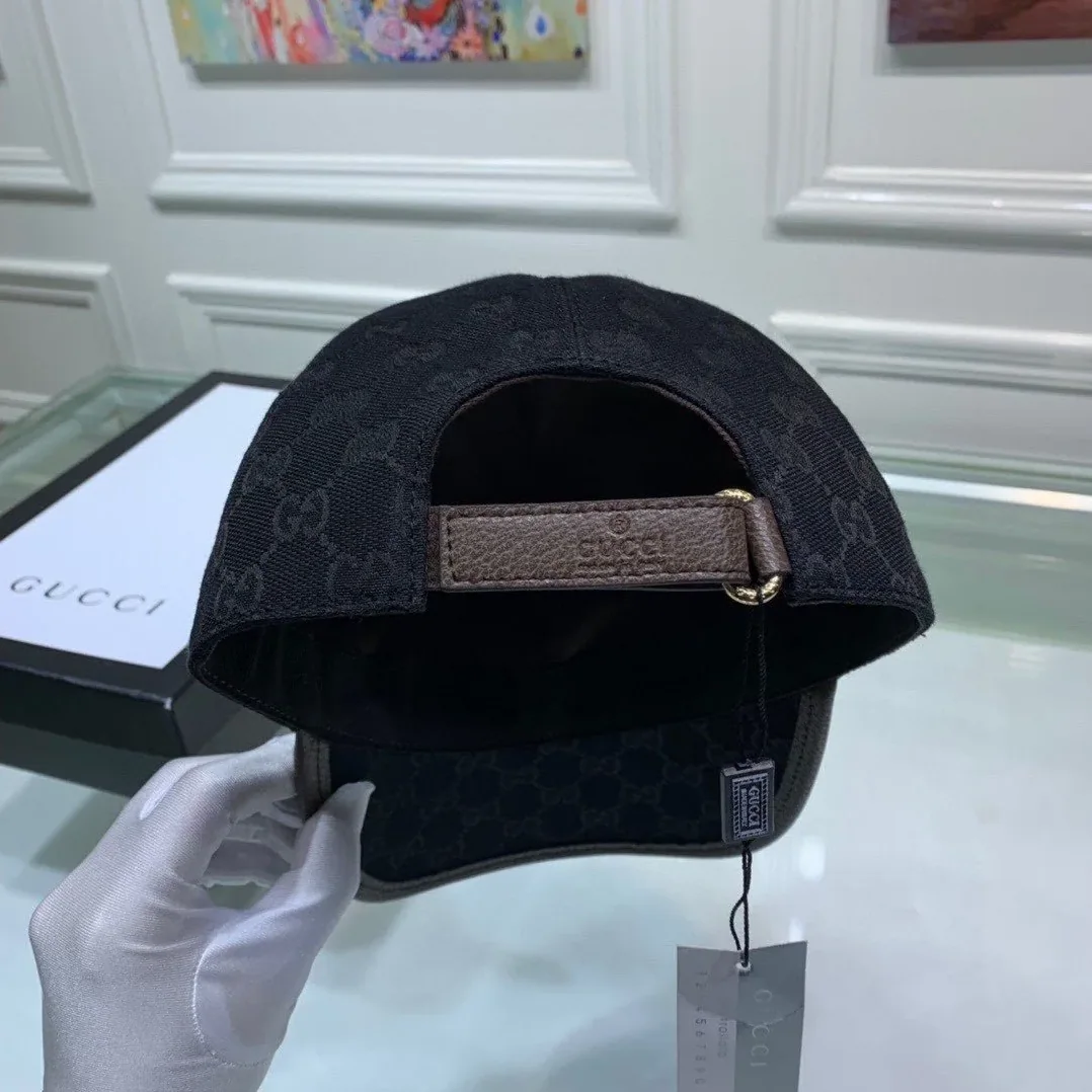 Gucci Canvas Baseball Hat Black GG Gucci Canvas Baseball Hat Black GG