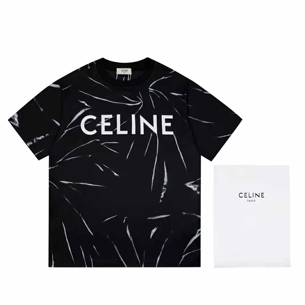 Celine Loose T-shirt in Cotton Jersey for Women in Black Celine Loose T-shirt in Cotton Jersey for Women in Black