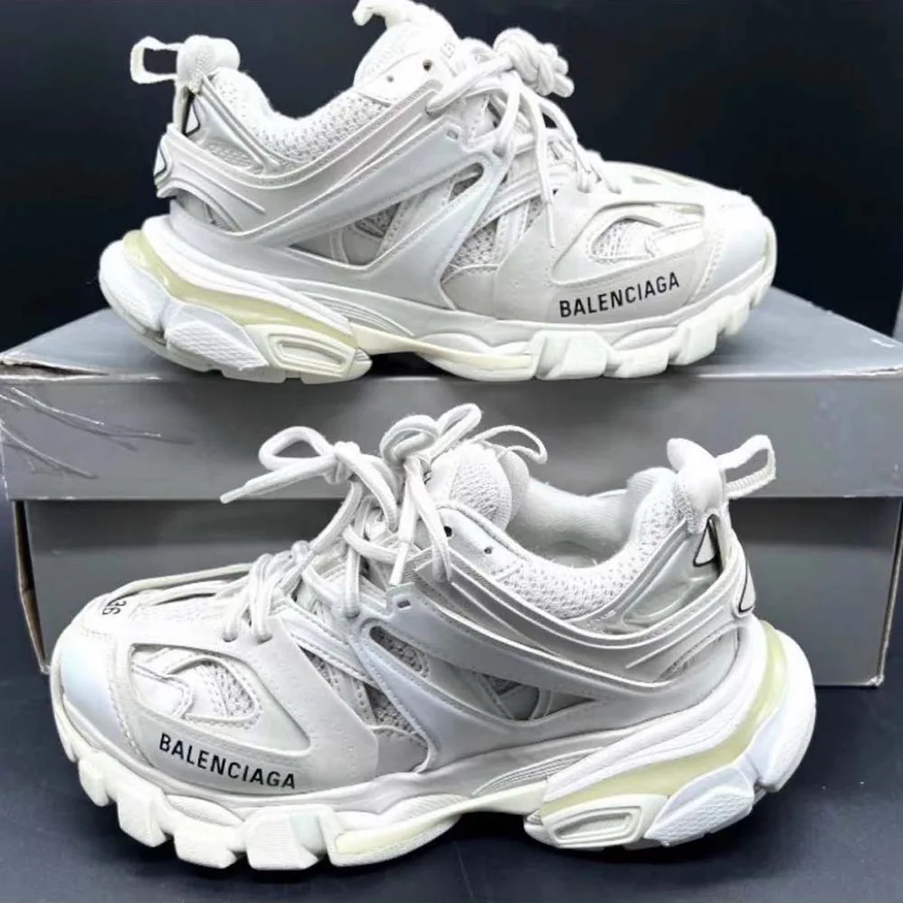 Balenciaga Track Sneaker in White Mesh and Nylon for Unisex