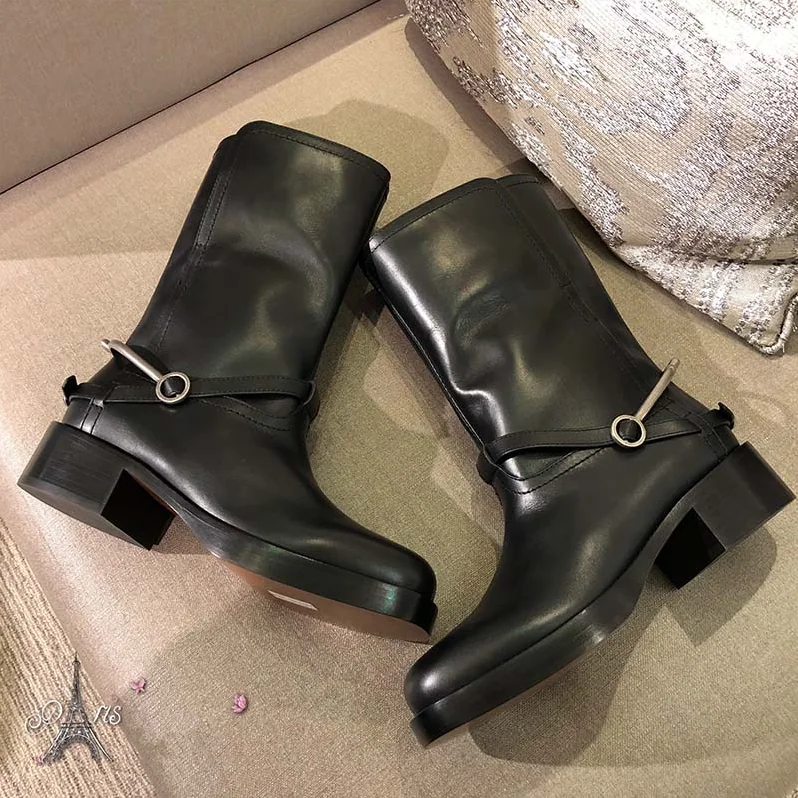 Dior Shoes Diorider Calfskin Leather Biker Boot 45 Heel Hight for Women in Black Dior Shoes Diorider Calfskin Leather Biker Boot 45 Heel Hight for Women in Black