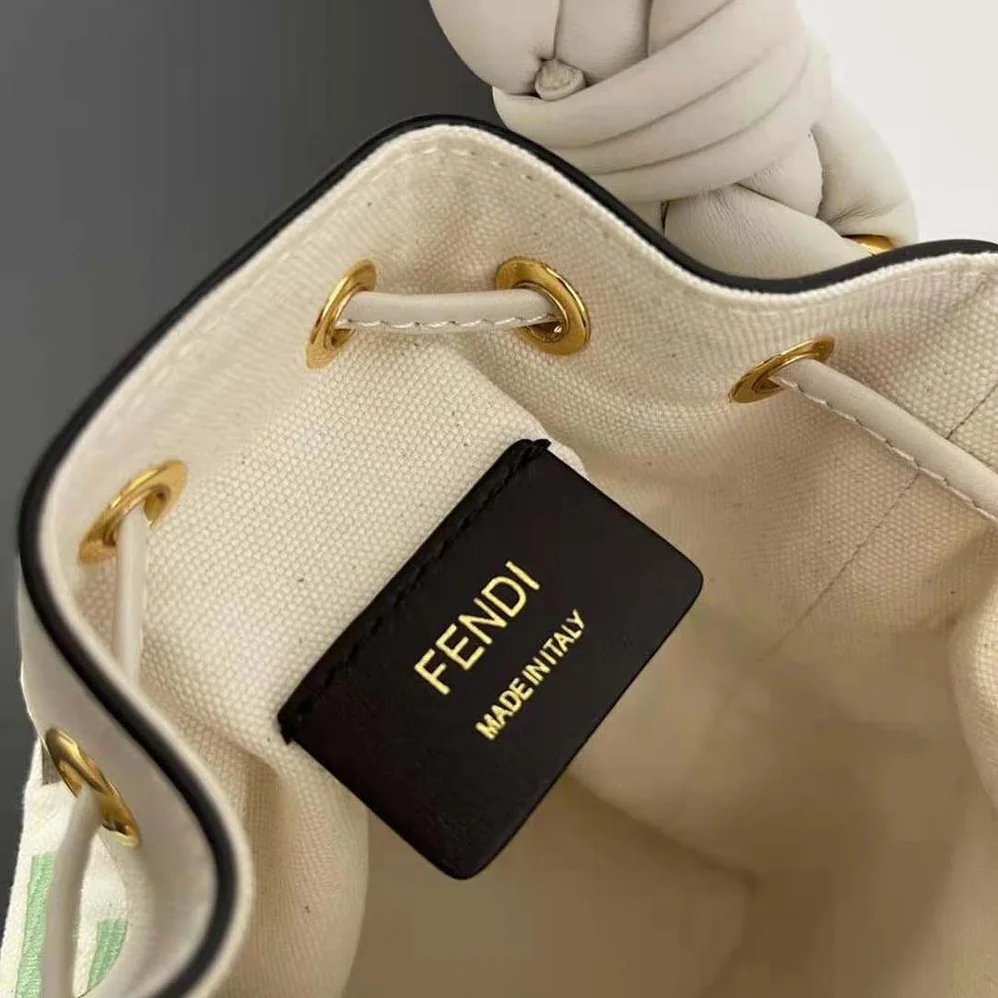 Fendi Mon Tresor Multicolor Canvas Mini for Women in bag with FF Embroidery