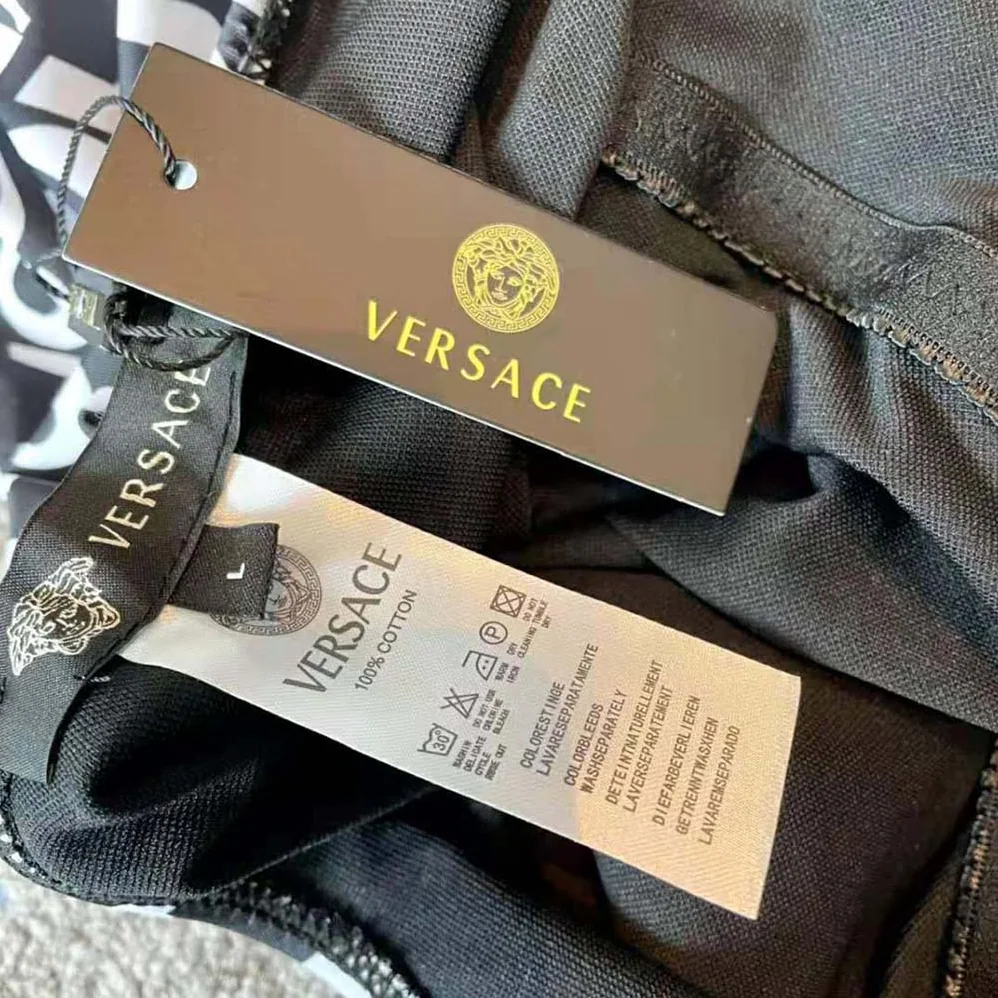Versace Allover One-piece Swimsuit for Women in Black
