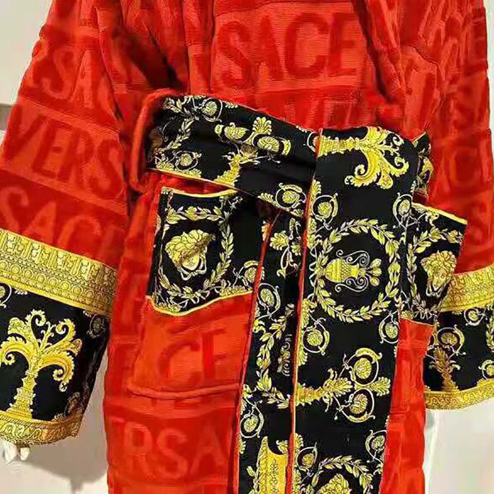 Versace I Baroque Bathrobe for Women in Red Versace I Baroque Bathrobe for Women in Red