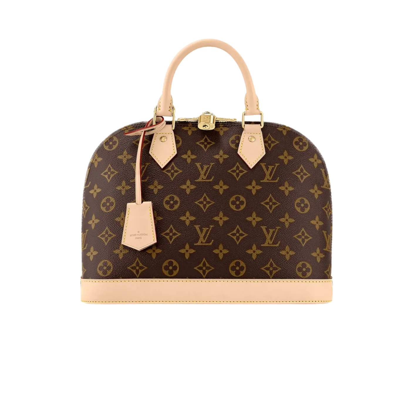 Louis Vuitton Alma PM Top Handle Bag in Brown Gold Hardware