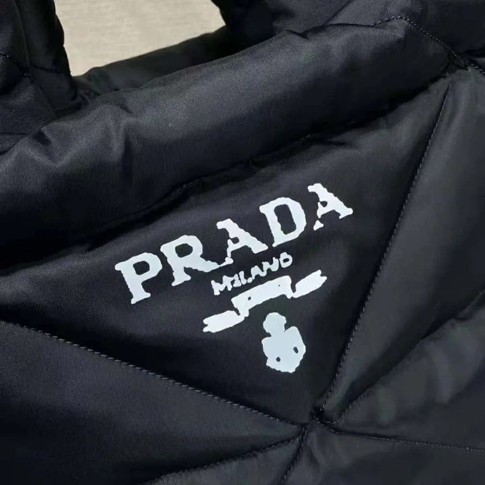 Prada Padded Re-Nylon Tote Bag for Women in Black Prada Padded Re-Nylon Tote Bag for Women in Black