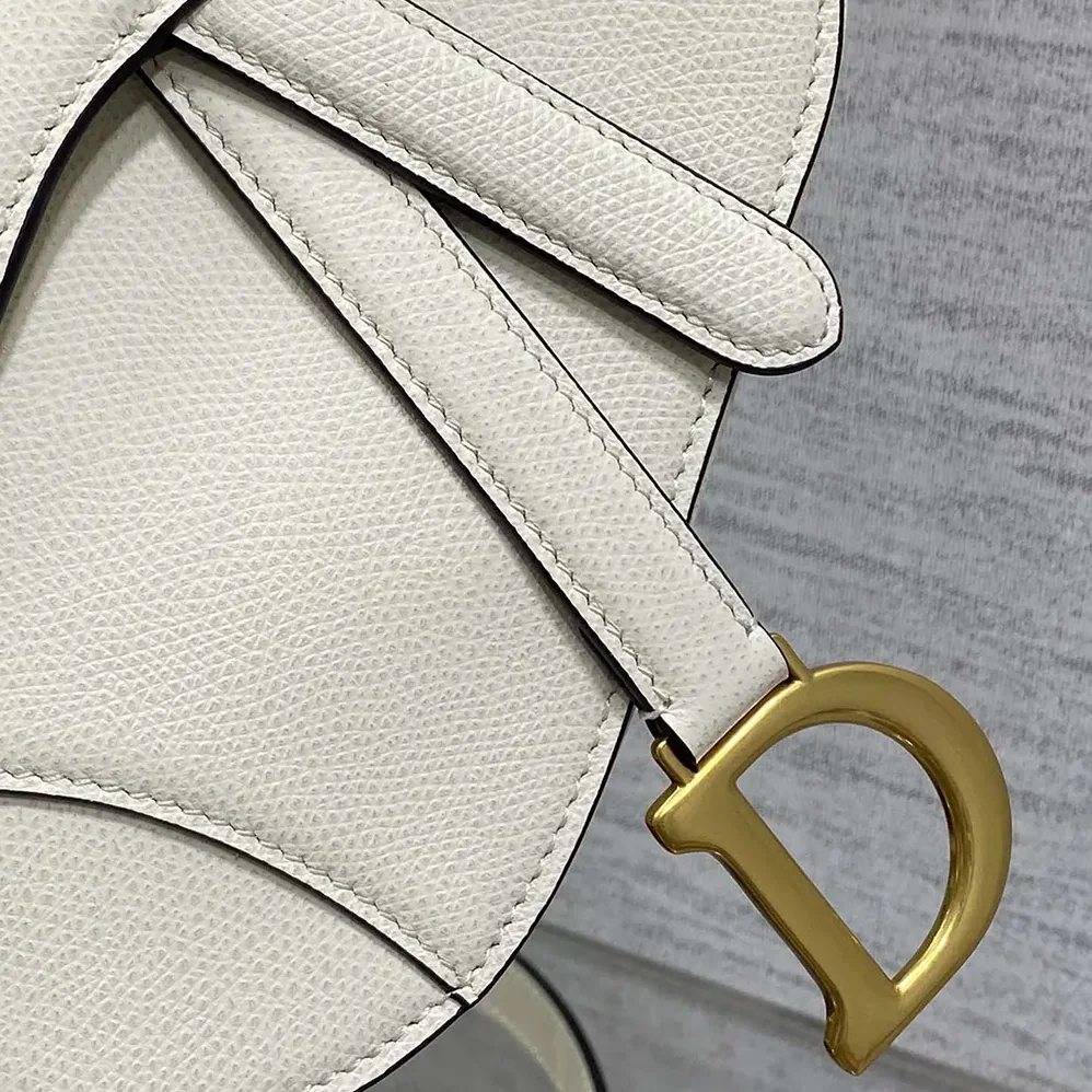 Dior Mini Saddle Bag with Strap Latte Grained Calfskin for Women Dior Mini Saddle Bag with Strap Latte Grained Calfskin for Women