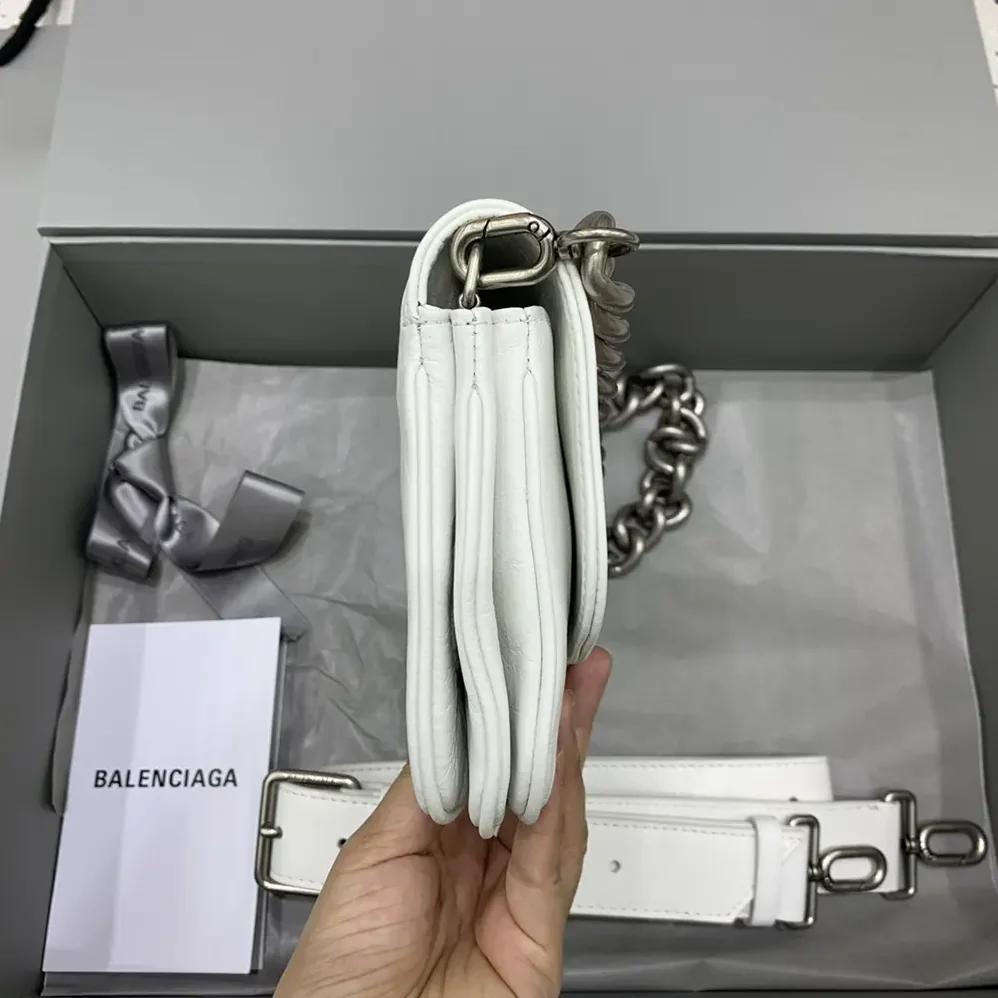 Balenciaga BB Soft Small Flap Bag in Optic White for Women