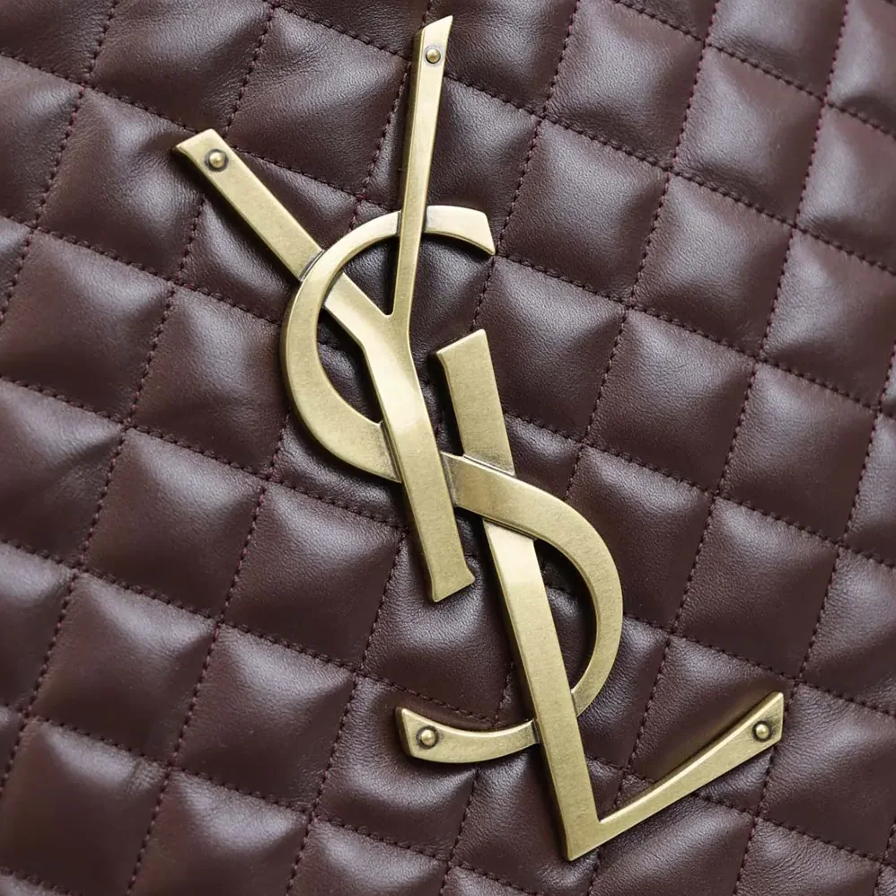 Saint Laurent YSL Large Icare In Quilted Nappa Lambskin for Women in Maroon Saint Laurent YSL Large Icare In Quilted Nappa Lambskin for Women in Maroon