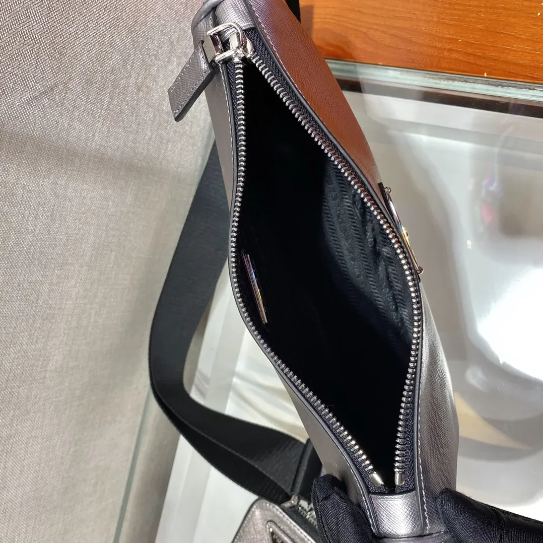 Prada Re-Nylon And Saffiano Shoulder Bag Black Prada Re-Nylon And Saffiano Shoulder Bag Black