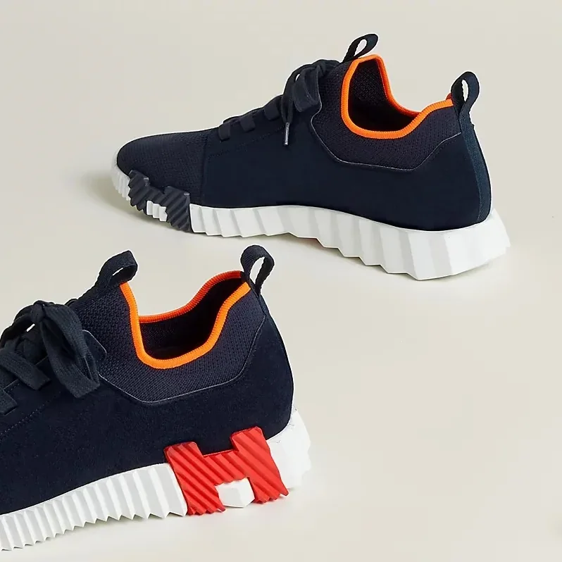 Hermes Depart Slip in On Sneakers Navy Blue Hermes Depart Slip in On Sneakers Navy Blue