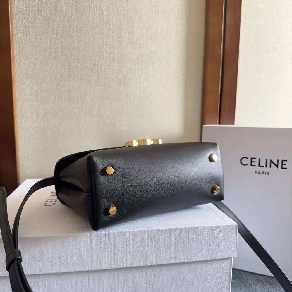 Celine Teen Nino Bag in Smooth Satinated Calfskin for Women in Black