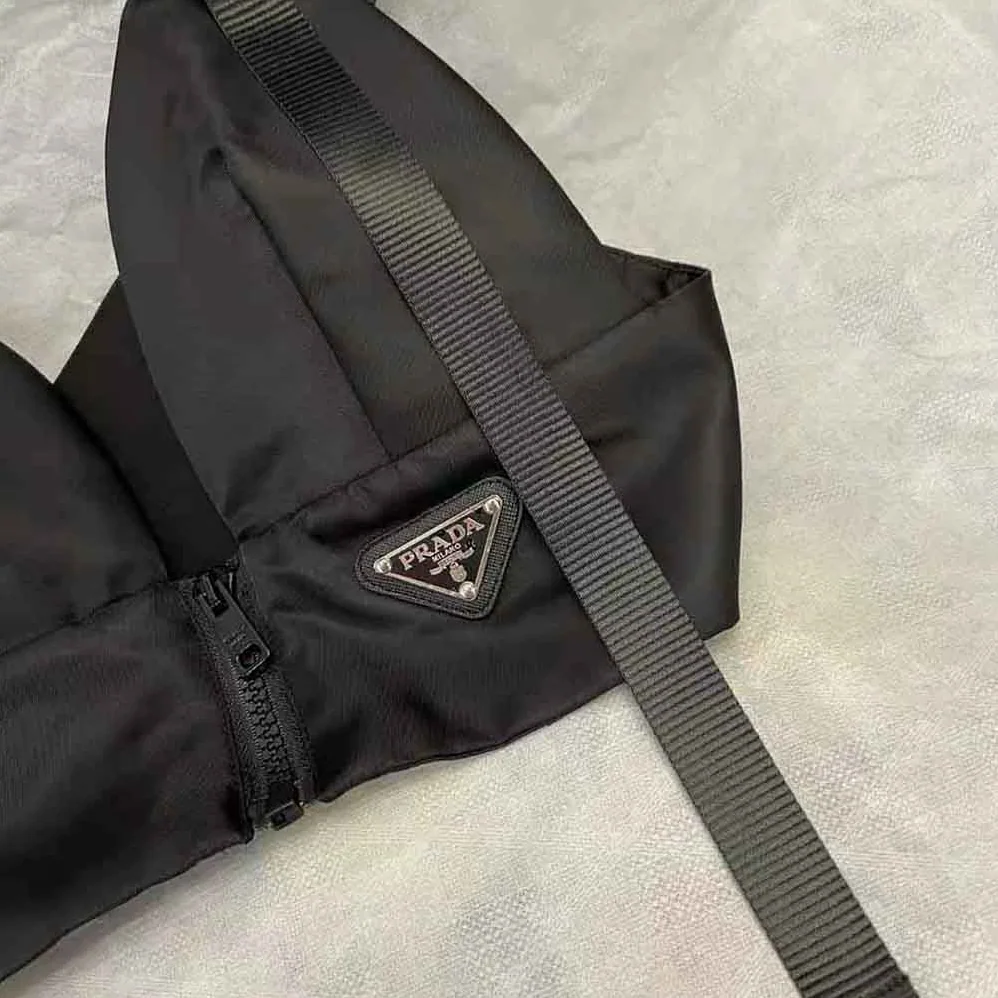 Prada Re-Nylon Gabardine Top for Women in Black