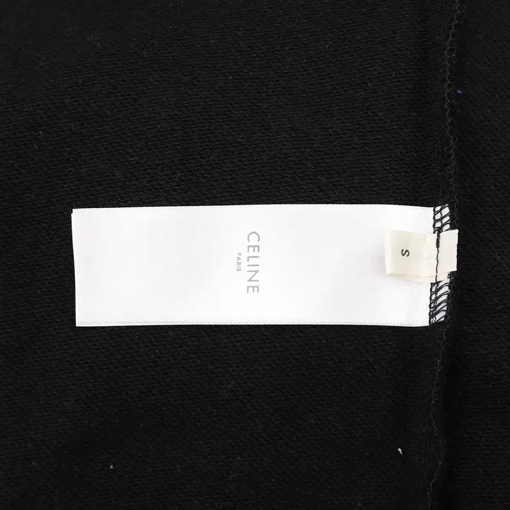 Celine Loose Hoodie in Cotton Fleece for Men in Black Celine Loose Hoodie in Cotton Fleece for Men in Black