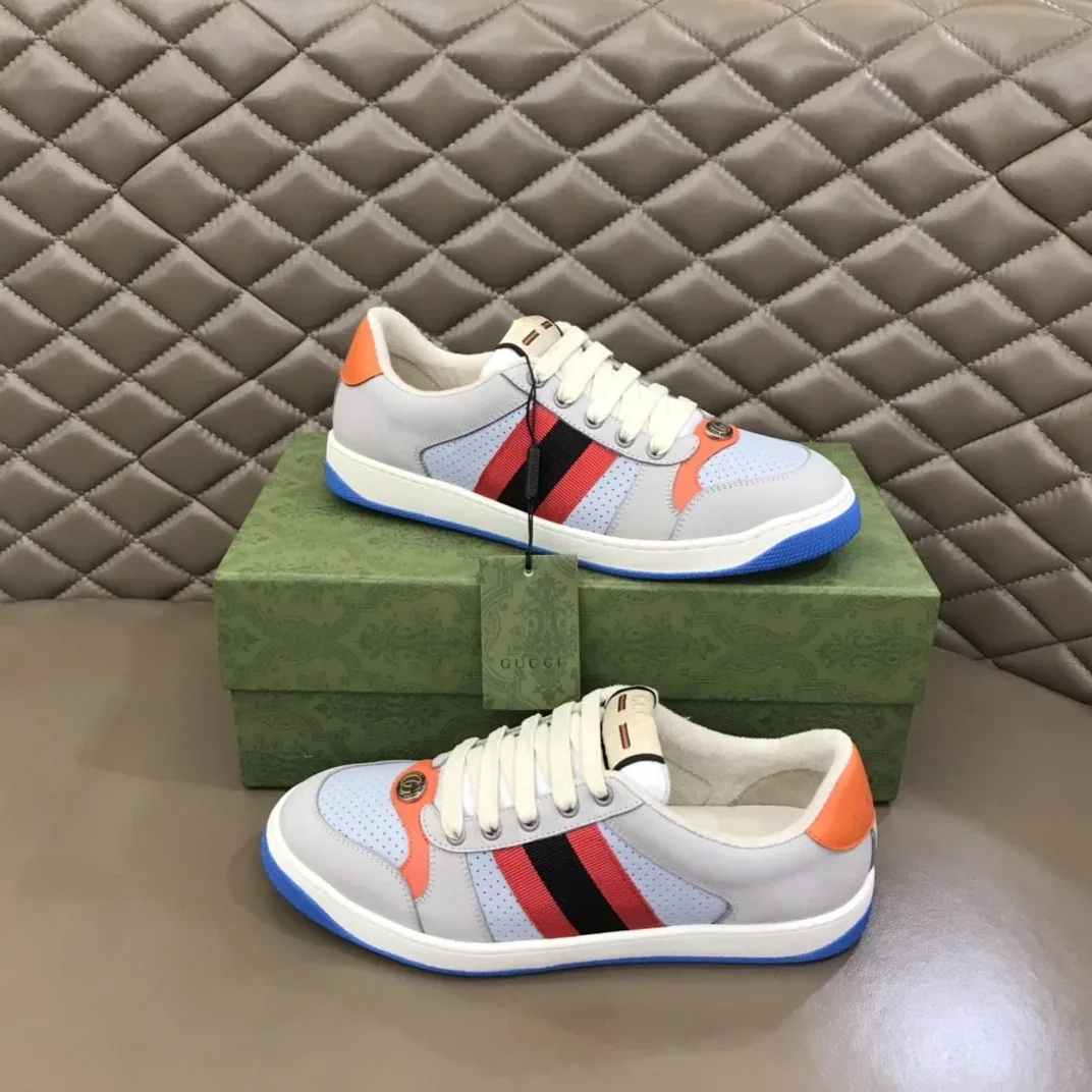 Gucci Gray Screener Sneakers GG Shoes 0YIA0 Gucci Gray Screener Sneakers GG Shoes 0YIA0