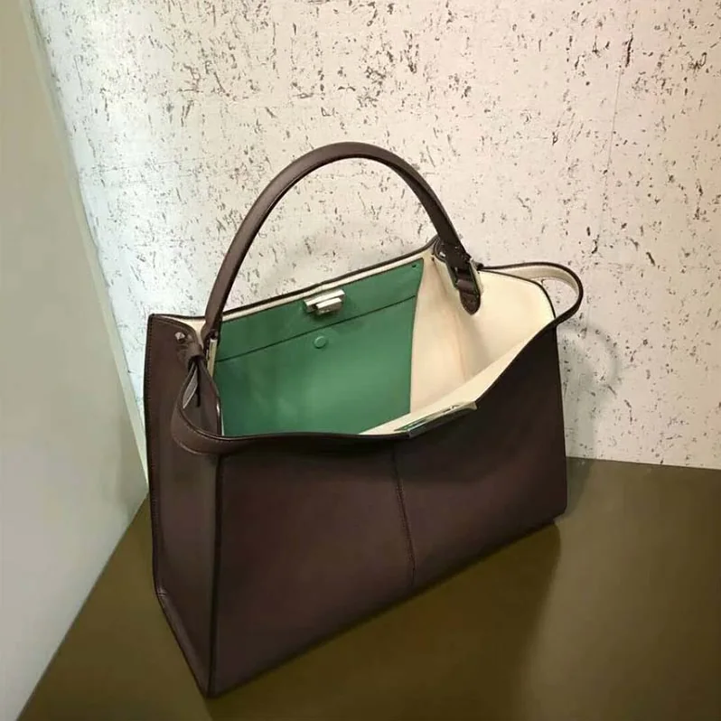Fendi Peekaboo X-Lite in Leather Bag for Women in Brown