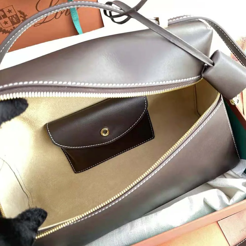 Loro Piana Extra Bag in Calfskin Leather for Women in Chocolate Loro Piana Extra Bag in Calfskin Leather for Women in Chocolate
