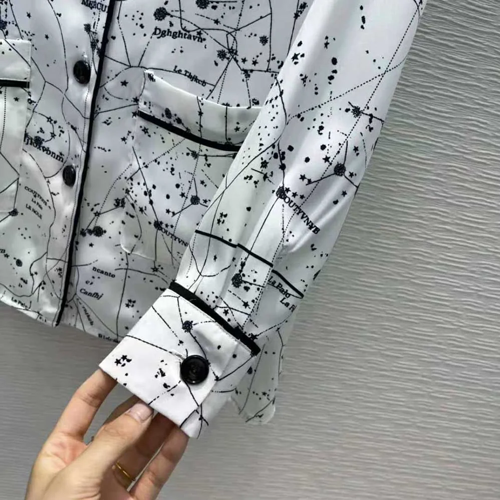 Dior Chez Moi Jacket White Dior Zodiac Silk Twill for Women Dior Chez Moi Jacket White Dior Zodiac Silk Twill for Women