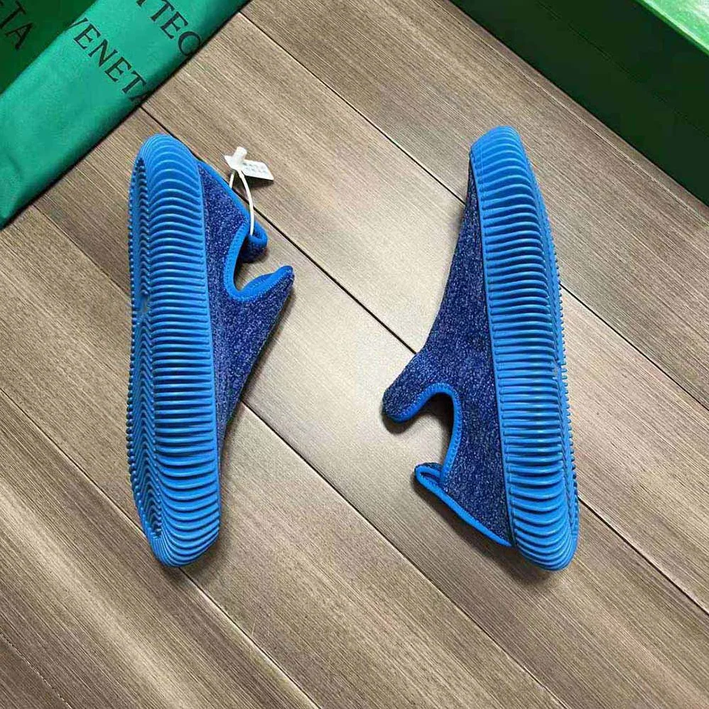 Bottega Veneta Ripple Chenille Corduroy Slip-on Sneakers for Unisex in Blue Bottega Veneta Ripple Chenille Corduroy Slip-on Sneakers for Unisex in Blue