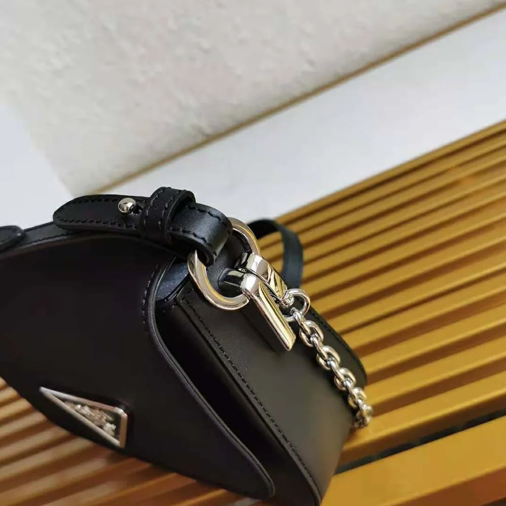 Prada Nylon and Leather Prada Ldentity Shoulder Bag for Women in Black
