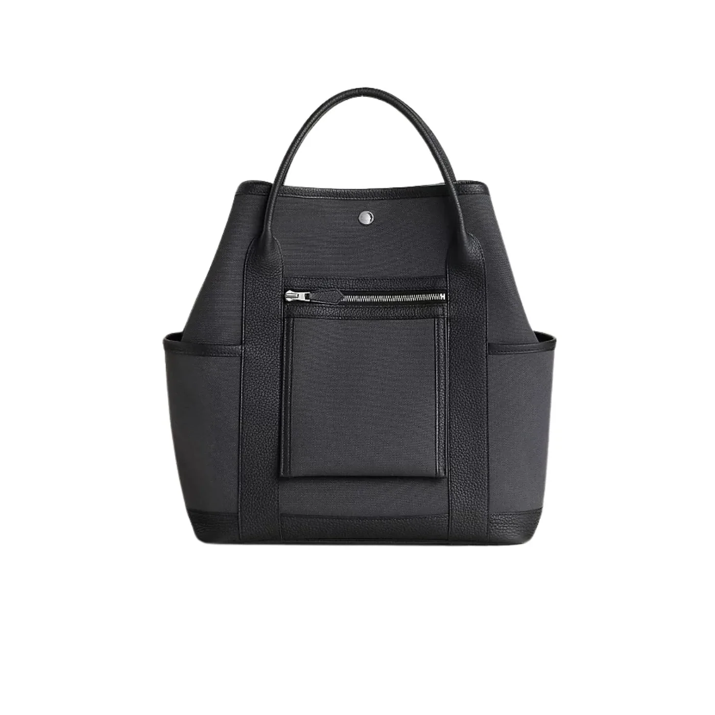 Hermes Garden Party Pockets Vertical Bag Carbon Noir /