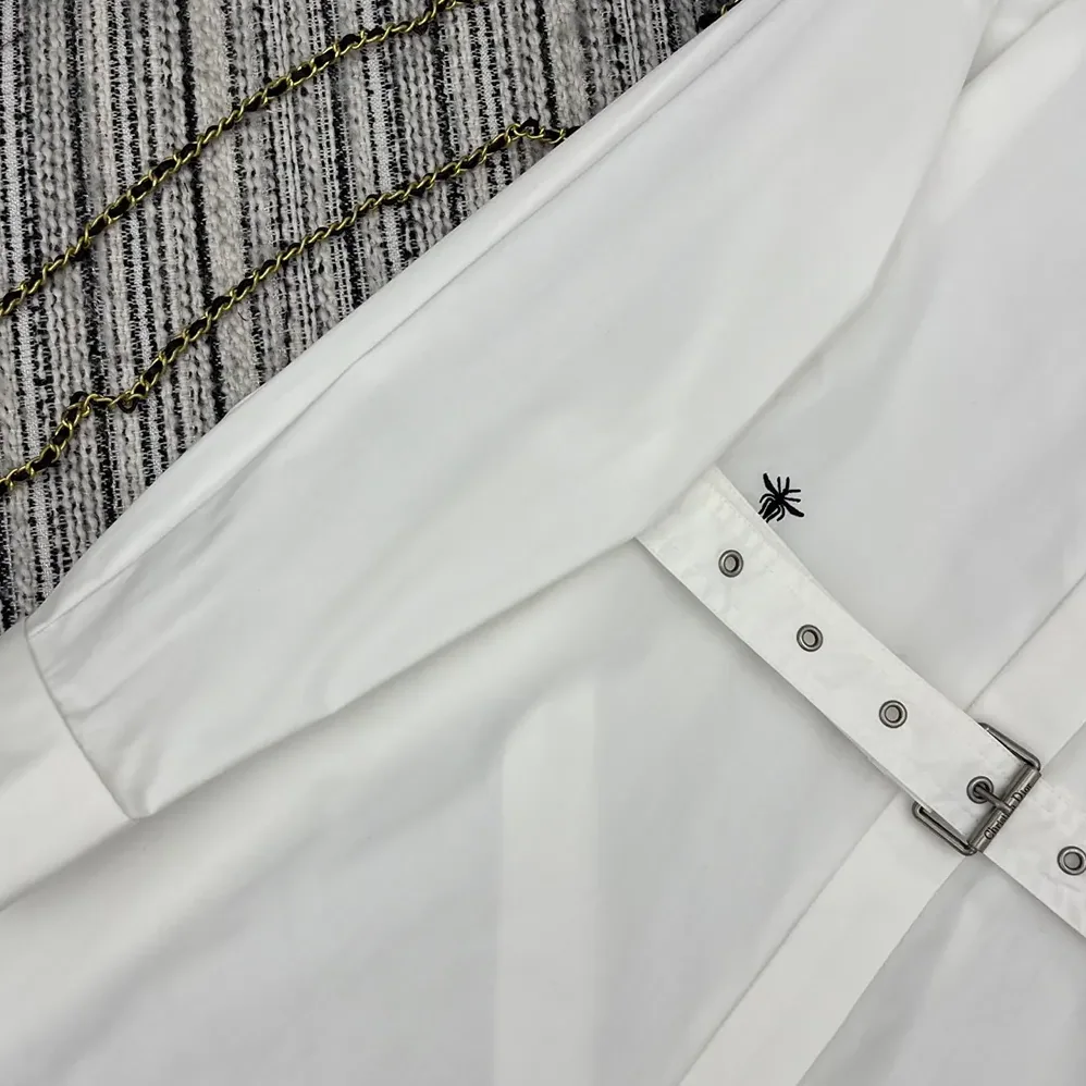 Dior Shirtdress White Lightweight Cotton and Silk Poplin for Women