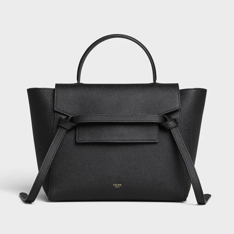 Celine Micro Belt Bag in Grained Calfskin for Women in Black Celine Micro Belt Bag in Grained Calfskin for Women in Black