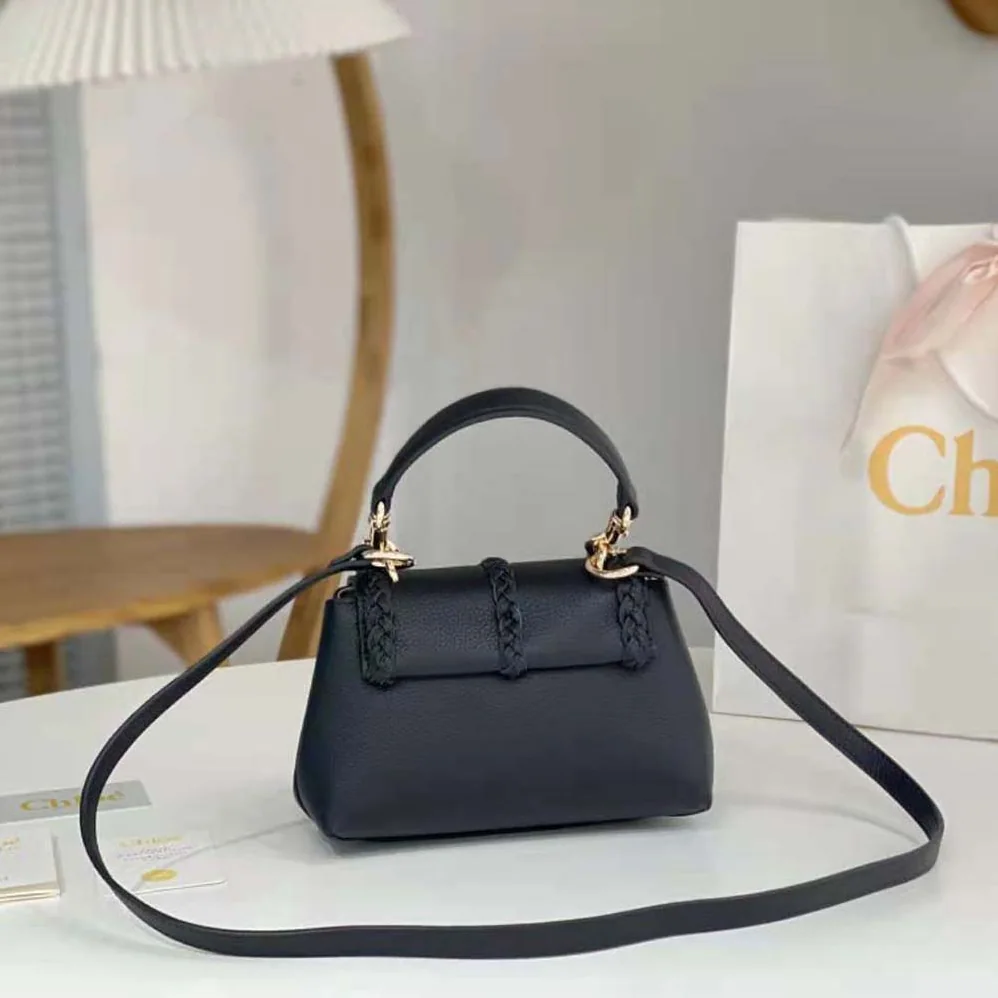 Chloe Penelope Mini Soft Shoulder Bag for Women in Black
